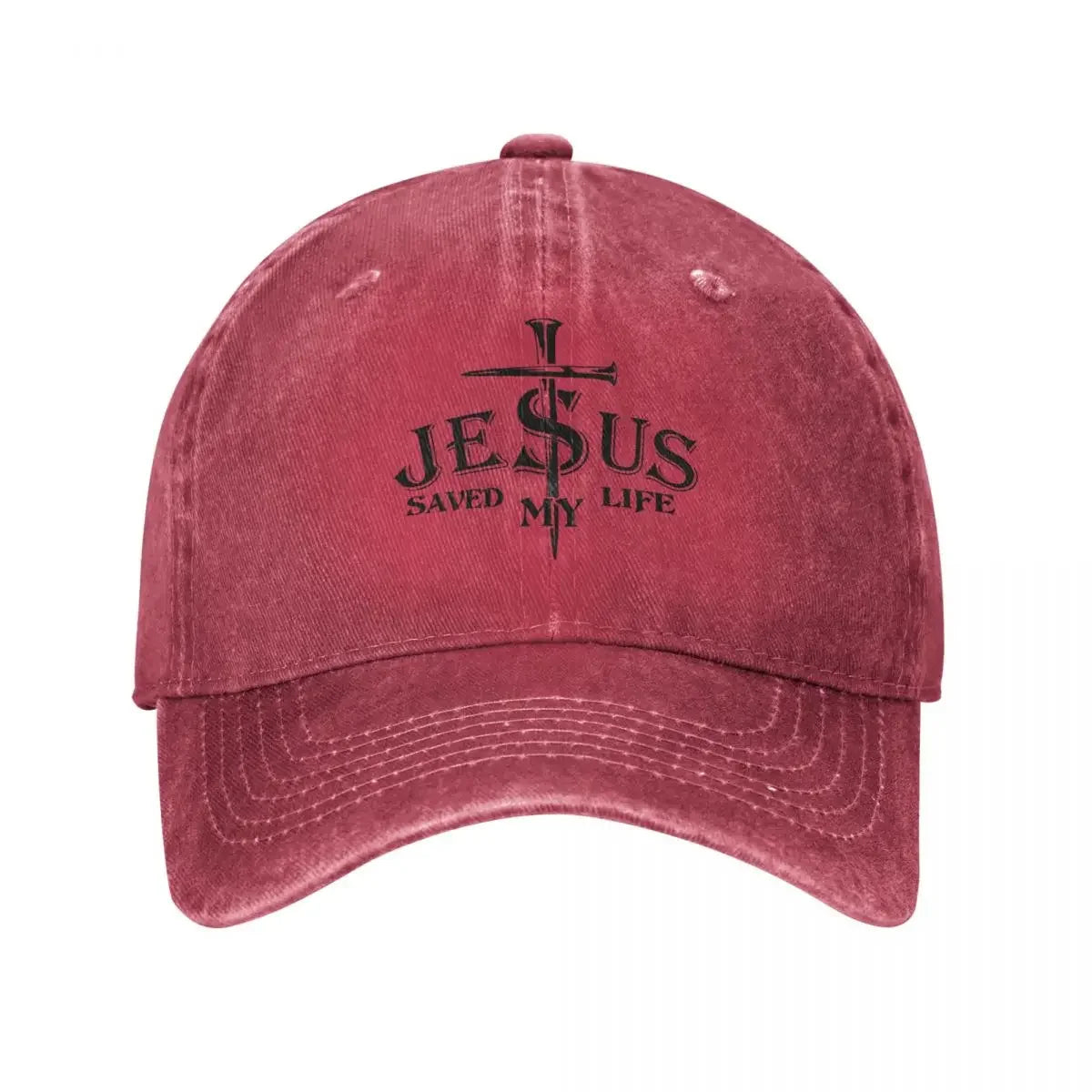 Jesus Saved My Life Baseball Caps