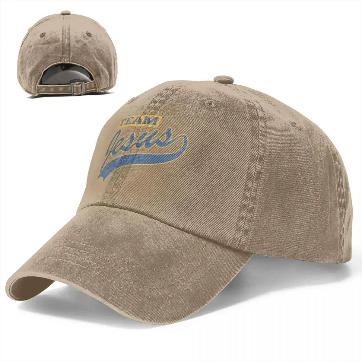 Team Jesus Denim Baseball Caps