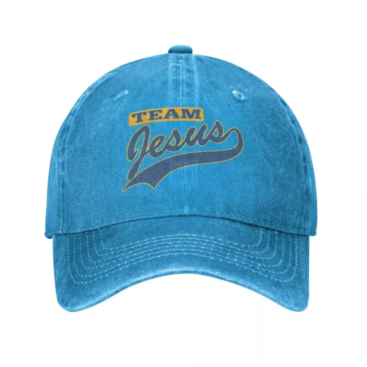 Team Jesus Denim Baseball Caps