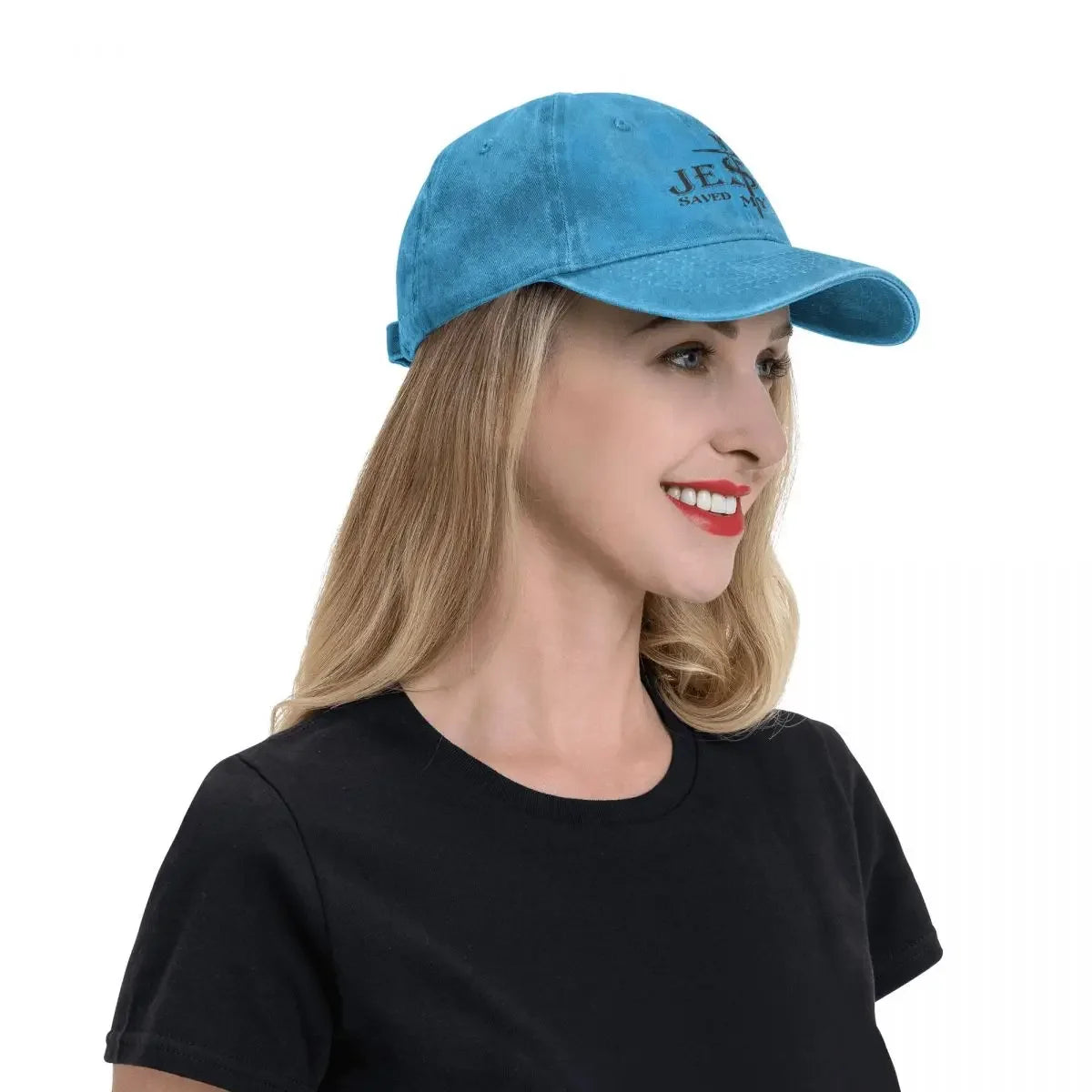 Jesus Saved My Life Baseball Caps