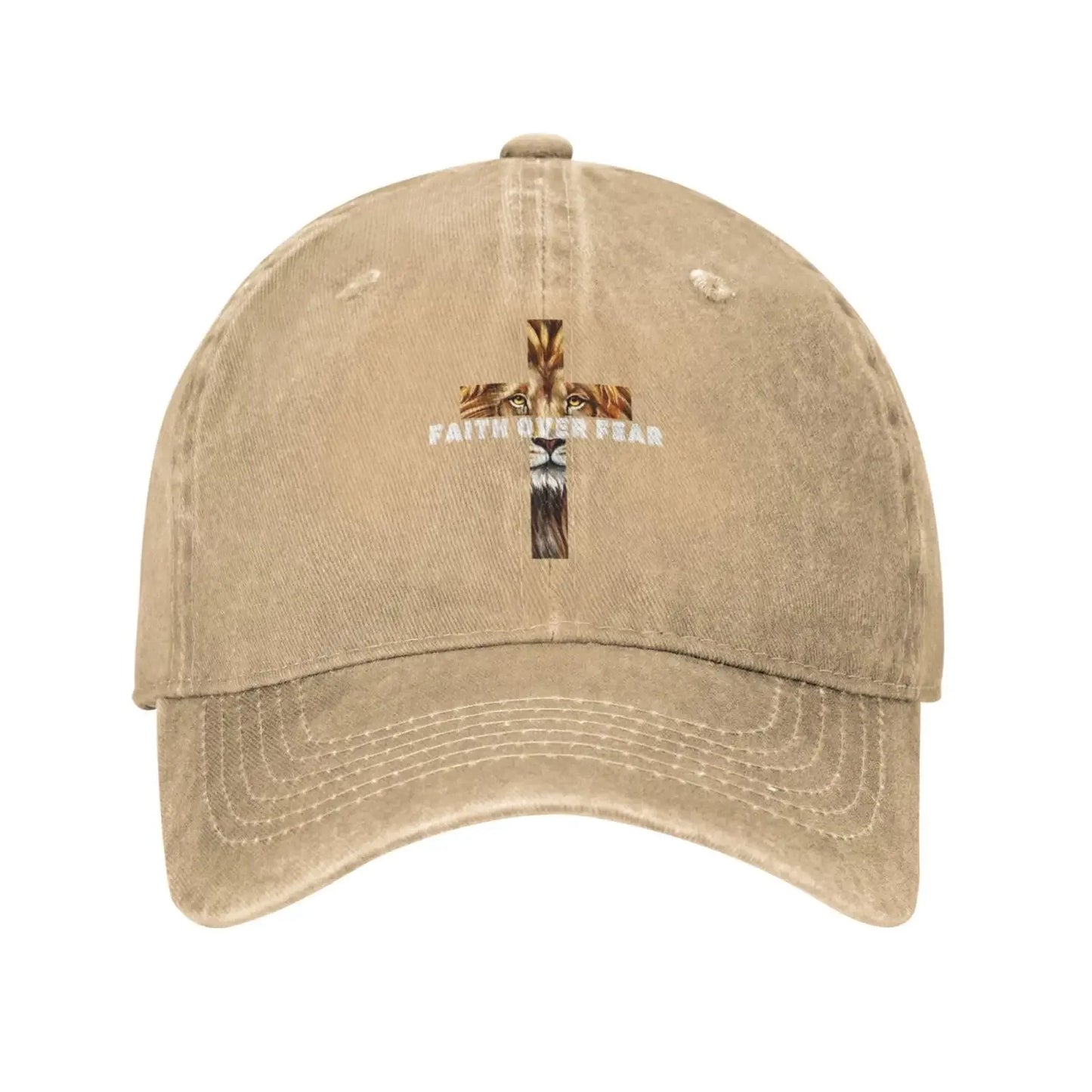 Faith Over Fear Lion Baseball Cap