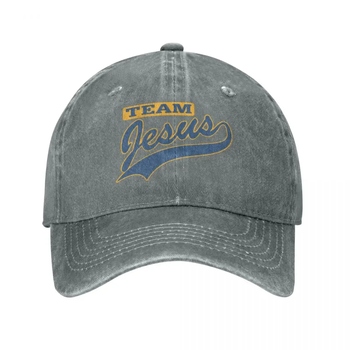 Team Jesus Denim Baseball Caps