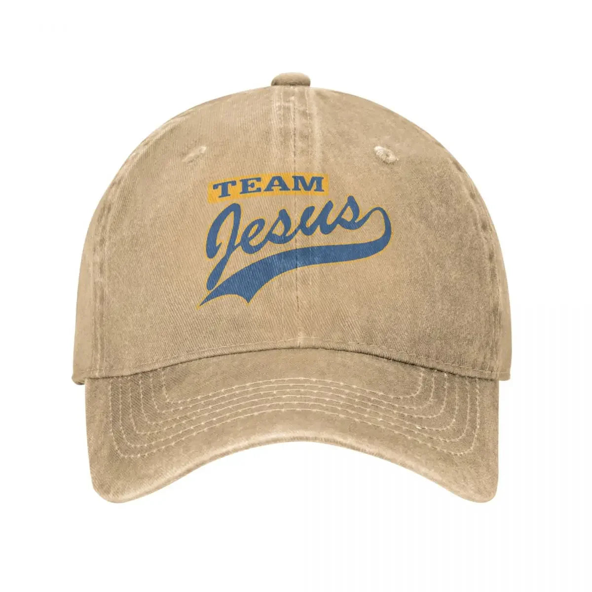 Team Jesus Denim Baseball Caps