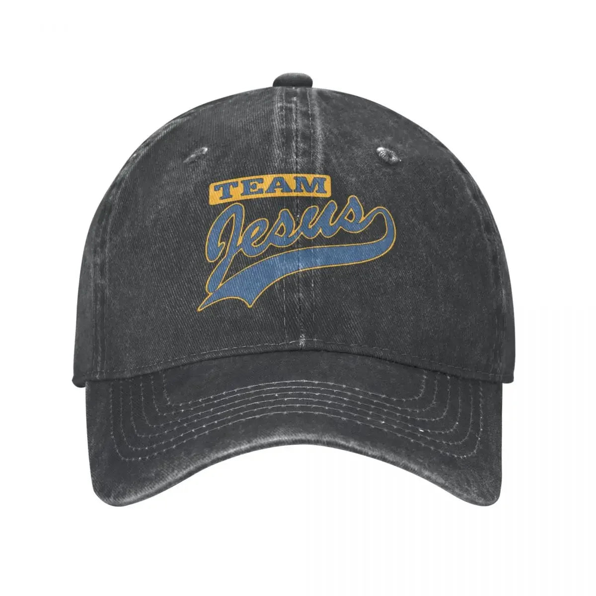Team Jesus Denim Baseball Caps