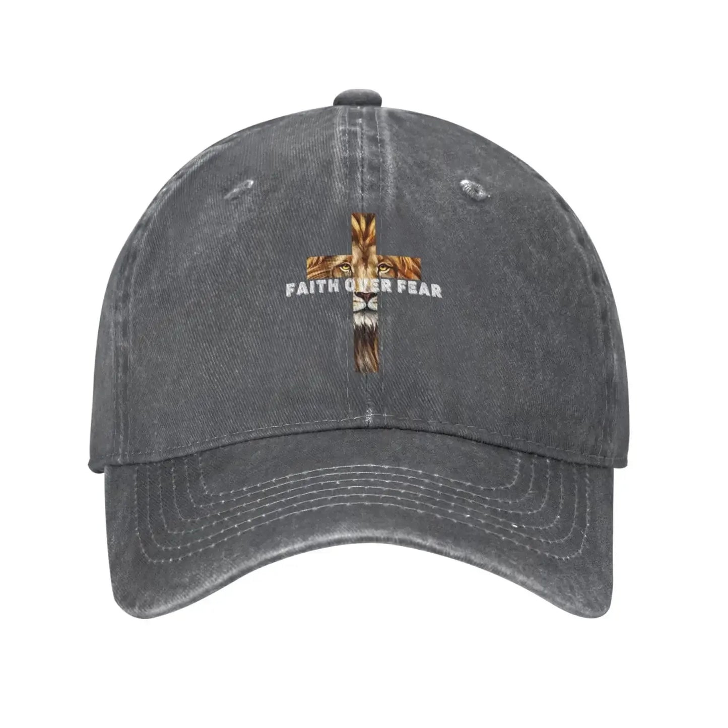 Faith Over Fear Lion Baseball Cap