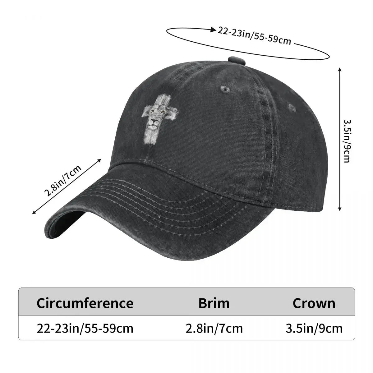 Lion Of Judah Jesus Cross Lion Baseball Cap