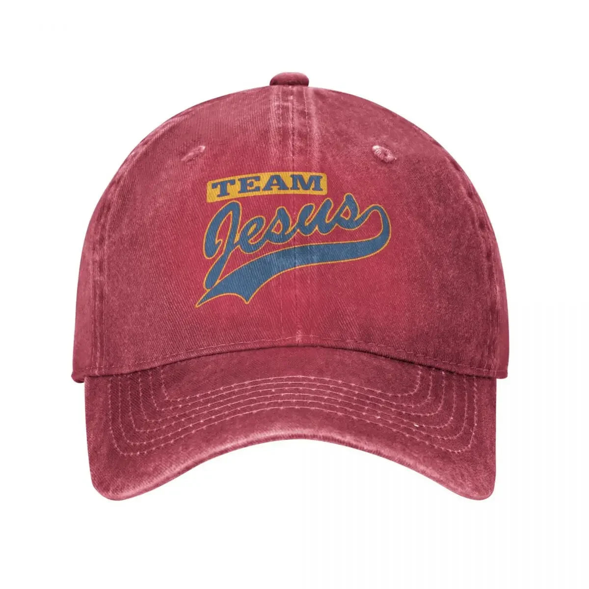 Team Jesus Denim Baseball Caps