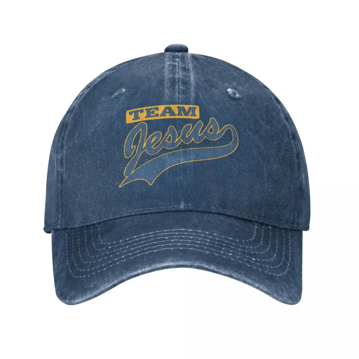 Team Jesus Denim Baseball Caps
