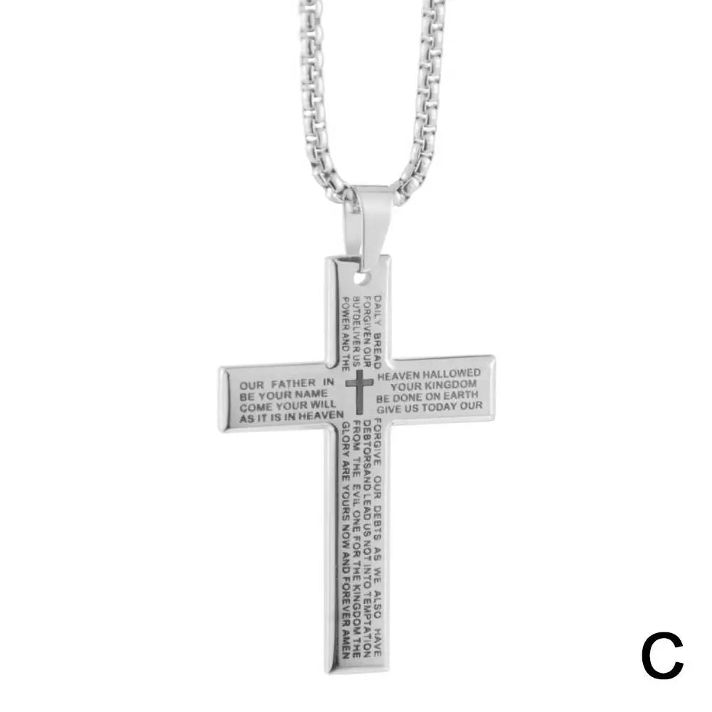 Christian Bible Cross Chain Necklace