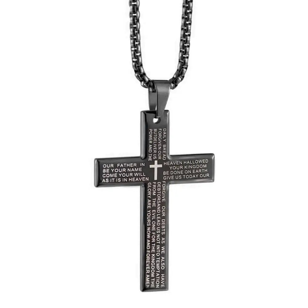 Christian Bible Cross Chain Necklace