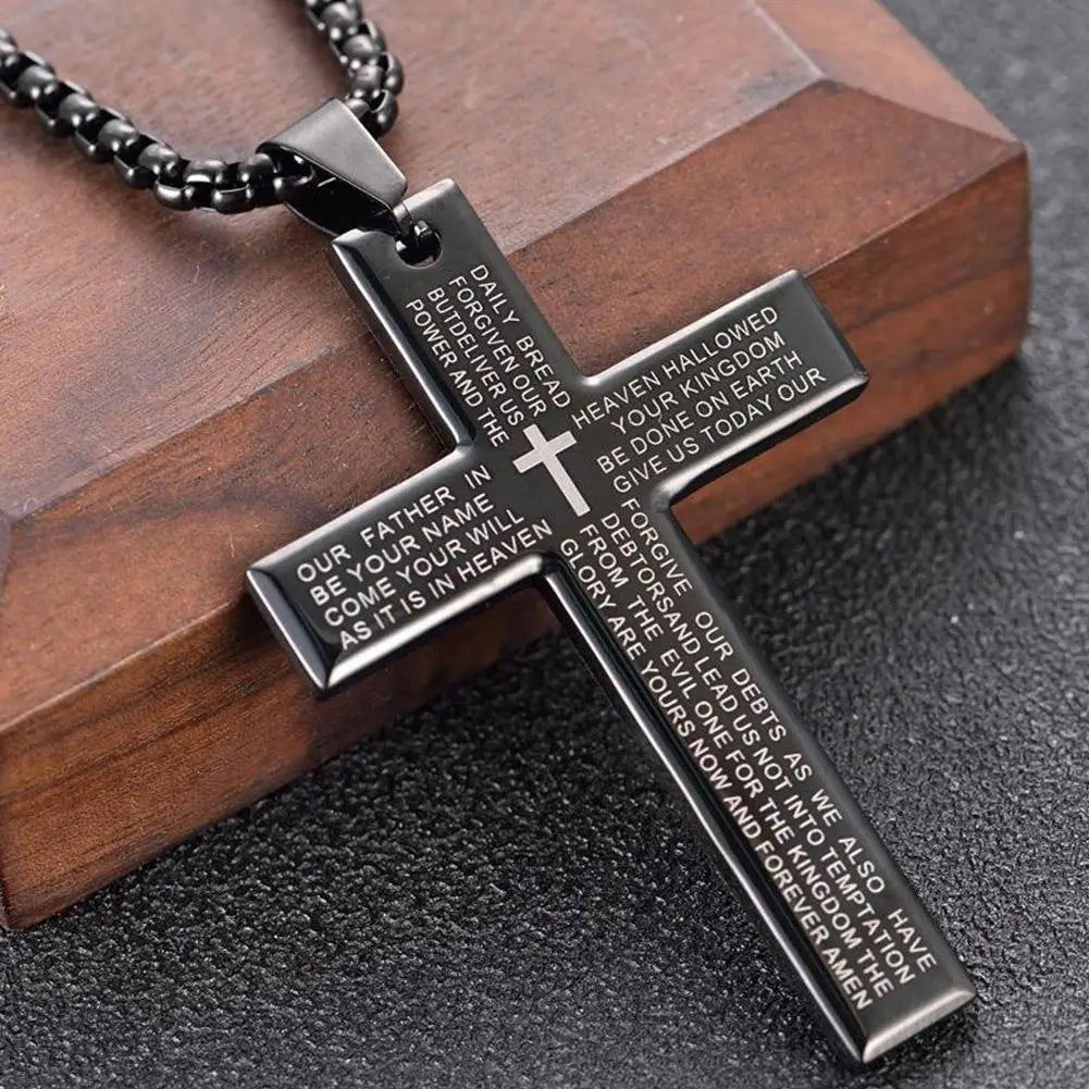 Christian Bible Cross Chain Necklace